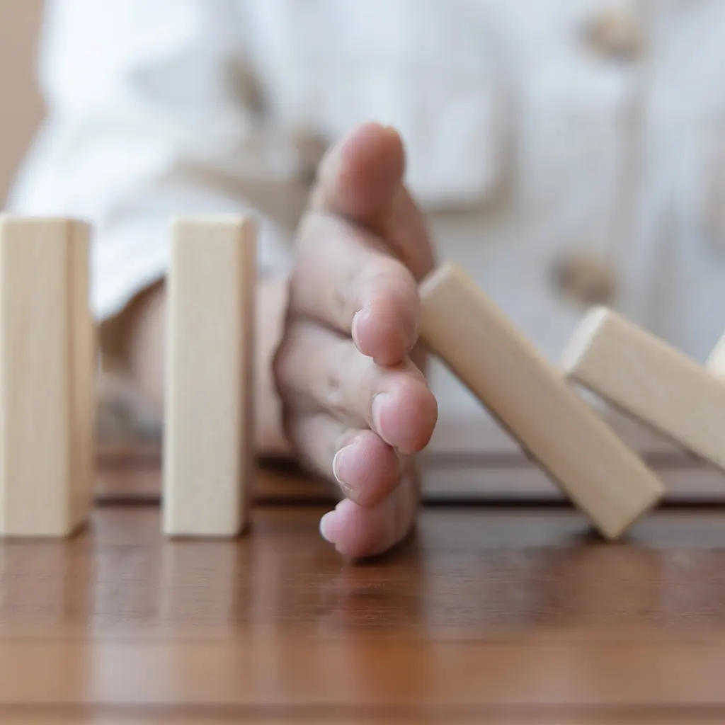 Dominosteine aufhalten